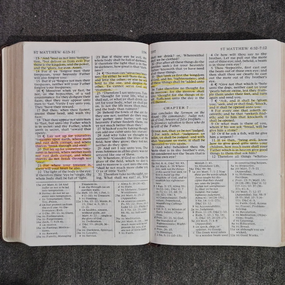 LDS Holy Bible King James Version Brown Faux Leather 1979 - Picture 7 of 10